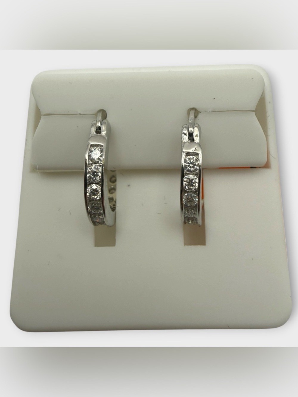 925 Silver And Moissanite Huggie Hoop Earrings